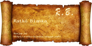 Ratkó Bianka névjegykártya