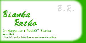 bianka ratko business card